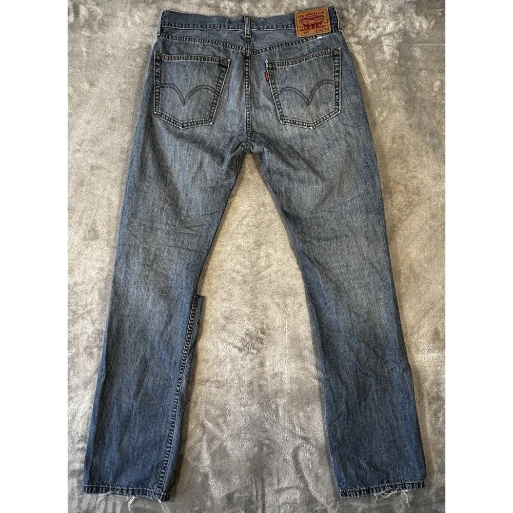 Vintage Levis 505 Jeans Men 32x34 Denim‎ Pants Straight Y2K whiskers distressed